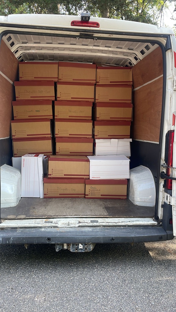 Photo 2 avant après la destruction de documents confidentiels par Purity