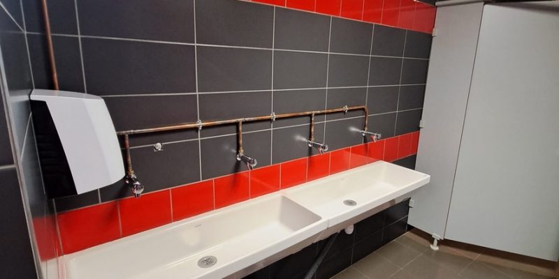 Photo 2 après le nettoyage du chantier des sanitaires de la societe TEA à Corbas (69960) par Purity