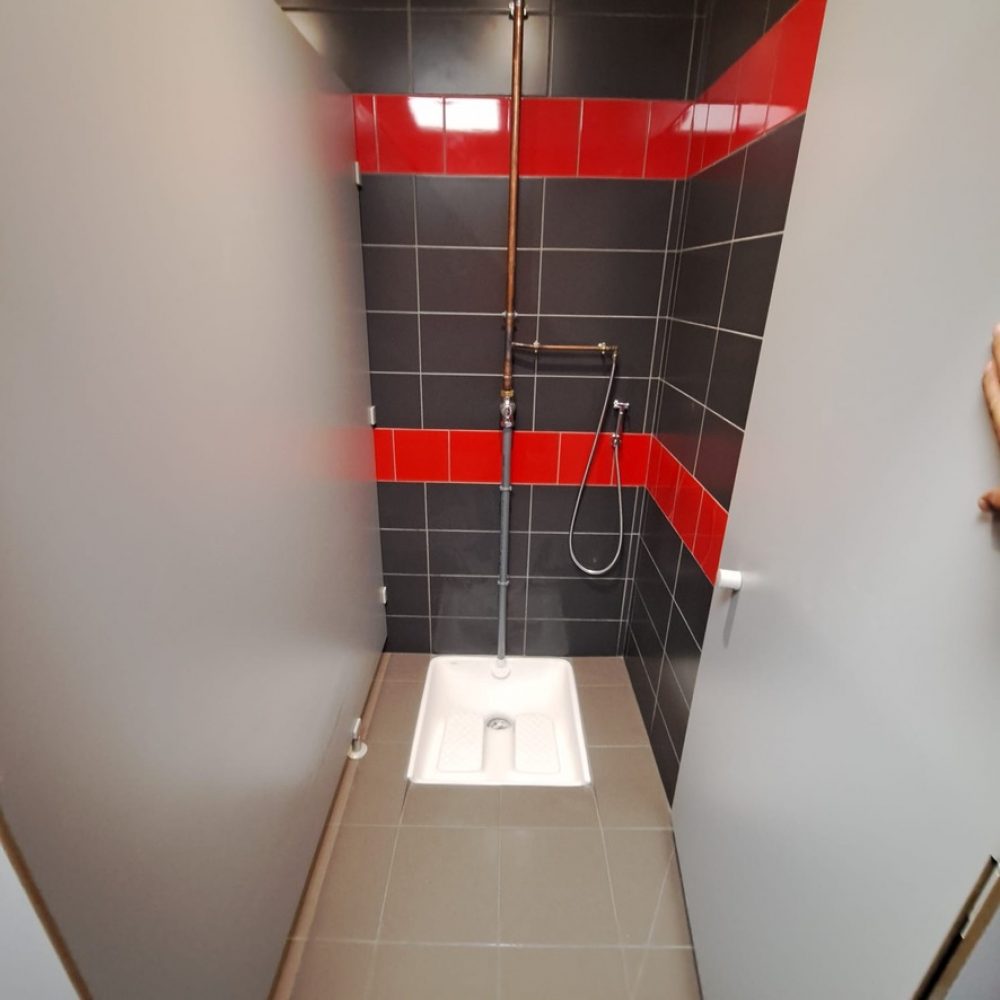 Photo 4 après le nettoyage du chantier des sanitaires de la societe TEA à Corbas (69960) par Purity